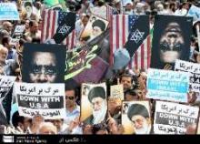 Tehran Basij Students Gather To Protest Sacrilege To Islam