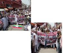 Hundreds Of People Demonstrate Against Muslim Massacres In Myanmar
