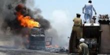 NATO oil tanker torched in SW Pakistan