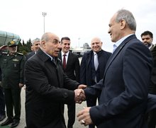 President of Iran Masoud Pezeshkian arrives in Azerbaijan for official visit