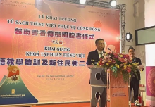 Head of the Vietnam Economic and Cultural Office in Taipei Vu Tien Dung speaks at the event. (Photo: VNA)