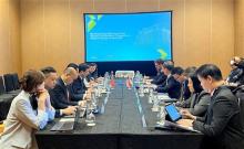 At the meeting between Vietnam, Singapore and the US on large-scale electricity export. (Photo: VNA)