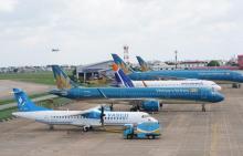 Planes of Vietnam Airlines and VASCO (Source: VNA)