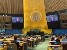 Ambassador Dang Hoang Giang, Permanent Representative of Vietnam to the United Nations, speaks at the annual plenary discussion on oceans and the law of the sea held by the UN General Assembly. (Photo: VNA)