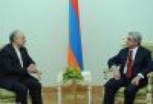 Iran's Salehi Confers with Armenian President