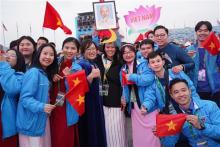The Vietnamese youth delegation at the World Youth Festival (Photo: VNA)
