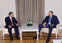 AZERBAIJAN PRESIDENT ILHAM ALIYEV RECEIVES OUTGOING KOREAN AMBASSADOR