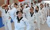 Learning taekwondo