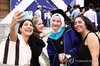 A graduate takes a photo with her friends at Seoul National University in Seoul on Aug. 28, 2026, as part of a graduation ceremony. (Yonhap) (END)