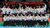 South Korean players pose for a photo during the medal ceremony after beating Japan 27-23 to win the Aichi-Nagoya Asian Games women's handball gold at Entrio in Inazawa in Aichi Prefecture, central Japan, on Sept. 27, 2026. (Yonhap) (END)