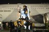 Members of a South Korean disaster relief team board a KC-330 Cygnus multirole tanker transport aircraft at Seoul Airport in Seongnam, south of Seoul, on Sept. 2, 2026, prior to their departure for Nepal to support search, rescue and other relief efforts following devastating floods, in this photo released by the defense ministry. The Korea Disaster Relief Team consists of 44 personnel from the foreign ministry, the Korea International Cooperation Agency, fire authorities and other agencies. (PHOTO NOT FOR 