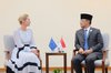 Indonesian Foreign Minister Sugiono (right) and EU High Representative for Foreign Affairs and Security Policy Kaja Kallas (left) 