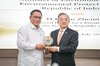 Indonesia's Environment Minister Jumhur Hidayat and China's Special Envoy for Climate Change Liu Zhenmin