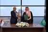 Head of BKPM Rosan Roeslani (left) shakes hands with Saudi Arabian Minister of Investment Fahad bin Abduljalil Al-Saif (right) 
