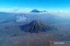 An aerial photo of the Bromo Tengger Semeru National Park 