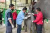 Vantara India team is administering vaccines to elephant