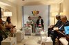 Indonesia’s Deputy Minister of Industry Faisol Riza (right) and India’s Minister of State for Commerce and Industry, Jitin Prasada (left)