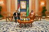 Saudi Crown Prince Mohammed bin Salman bin Abdulaziz Al Saud (right) Prime Minister Ali Faleh Al-Zaidi (left) 