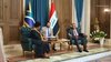 Iraqi Defense Minister Nayef Mukif al-Shammari (right), South African Minister of Defense and Veterans Affairs, Motsi Angelina Motshikja (left) 