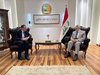 Deputy FM for Bilateral Relations, Ambassador Mohammed Hussein Mohammed Bahr Al-Uloom (right), the newly appointed Russian Ambassador to Iraq, Timur Pechatkin (left) 