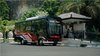 Hyundai Motor Co.'s County electric bus operates on a road in Bali, Indonesia, in this photo provided by the South Korean automaker on Oct. 23, 2026. (PHOTO NOT FOR SALE) (Yonhap)