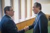 Foreign Minister Cho Tae-yul (R) meets Cuban Foreign Minister Bruno Eduardo Rodriguez Parrilla for talks on the margins of the U.N. General Assembly in New York on Sept. 24, 2024, in this file photo provided by Cho's office. (PHOTO NOT FOR SALE) (Yonhap)