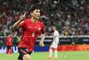 Hwang In-beom of South Korea celebrates after scoring against Czechia during the teams' Group A match at the 2026 FIFA World Cup at Estadio Guadalajara in Zapopan, Mexico, on June 11, 2026. (Yonhap)