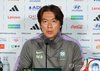South Korea head coach Hong Myung-bo speaks at a press conference before his team's Group A match against Mexico at the 2026 FIFA World Cup at Estadio Guadalajara in Zapopan, Mexico, on June 17, 2026. (Yonhap)