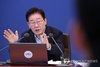 President Lee Jae Myung speaks during a Cabinet meeting at Cheong Wa Dae on Aug. 25, 2026. (Pool photo) (Yonhap)
