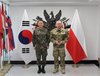 Army Chief of Staff Gen. Kim Gyu-ha (L) poses with Gen. Wieslaw Kukula, chief of the General Staff of the Polish Armed Forces, during their meeting in Warsaw, Poland, on Sept. 14, 2026 (local time), in this photo provided by the South Korean Army. (PHOTO NOT FOR SALE) (Yonhap)