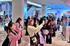 This undated file photo provided by Lotte Department Store shows foreign customers at Lotte World Mall in Jamsil, eastern Seoul. (PHOTO NOT FOR SALE) (Yonhap)