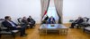 PM, Mohammed Shia al-Sudani (center), the Ambassador of the Republic of Turkey to Iraq, Anil Bora Inan ( (left) 